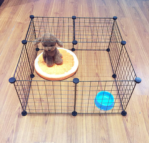 DIY Combination Pet Dog Cages Playpen Animal Crate Wire Mesh Kennel Extendable Iron Fence Cage for Puppy Rubbit Small Animal Pen