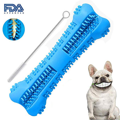 Dog Toothbrush Stick Pet Chew Toys Dog Teeth Brushing Cleaning Massage Nontoxic Natural Rubber Dog Dental Care Toothbrush Toy