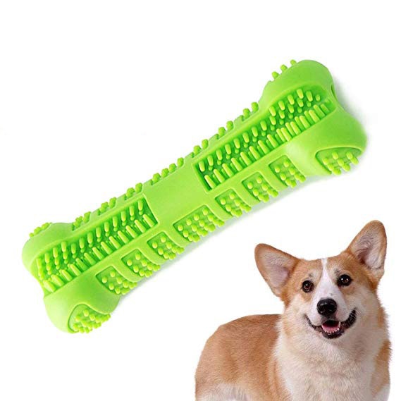 Dog Toothbrush Stick Pet Chew Toys Dog Teeth Brushing Cleaning Massage Nontoxic Natural Rubber Dog Dental Care Toothbrush Toy