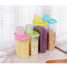 Load image into Gallery viewer, 2018 New Portable Plastic Pets Dog Cat Food Storage Container Dry Food Dispenser Puppy Dog Feeder