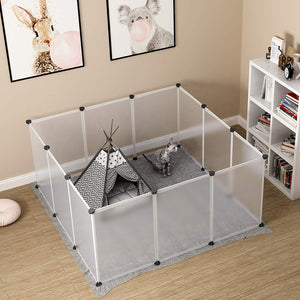 Pet Playpen Puppy Crate Kennel Rabbit Fence Panels Wire Exercise Pen Cage Yard Large Portable Foldable for Small Animals Rat