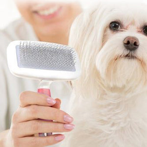 Pet Craft Supply Self-Cleaning Clean Pet Grooming Brush for Dogs and Cats with Long and Short Hair, Remove Mats, Tangles and Loo