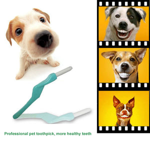 NanomaterialsToothpicks Tooth Brush for Dogs Pet Cat Dog Oral Teeth Deep Cleaning Pet Dog Puppy Toothbrush 25pcs/set