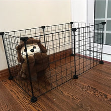 Load image into Gallery viewer, Portable DIY Pet Playpen Animal Crate DIY Metal Wire Kennel Extendable Pet Fence Bunny Cage For Puppy Rubbit Small Animal Pen