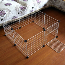 Load image into Gallery viewer, Portable DIY Pet Playpen Animal Crate DIY Metal Wire Kennel Extendable Pet Fence Bunny Cage For Puppy Rubbit Small Animal Pen