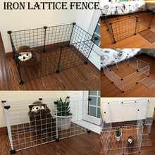 Load image into Gallery viewer, Portable DIY Pet Playpen Animal Crate DIY Metal Wire Kennel Extendable Pet Fence Bunny Cage For Puppy Rubbit Small Animal Pen