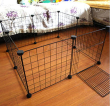 Load image into Gallery viewer, Portable Pet Playpen DIY Small Animals Metal Wire Crate Kennel Pet Fence Safe Guard Bunny Cage For Puppy Rabbit Pen Exercise