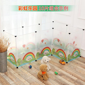 NEW Transparent pen pet dog pen pet pen DIY free combination animal cat crate cave multi-functional sleeping dog playing kennel