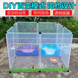 NEW Transparent pen pet dog pen pet pen DIY free combination animal cat crate cave multi-functional sleeping dog playing kennel