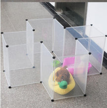 Load image into Gallery viewer, NEW Transparent pen pet dog pen pet pen DIY free combination animal cat crate cave multi-functional sleeping dog playing kennel