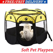 Load image into Gallery viewer, Pet Dog Cat Tent Playpen Exercise Play Pen Soft Fence Cage Kennel Crate Folding cloth waterproof scratch-resistant dog cage